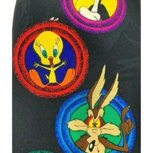 Looney Tunes Mania Men's Novelty Necktie: Looney Tunes Characters. 1994. Black.